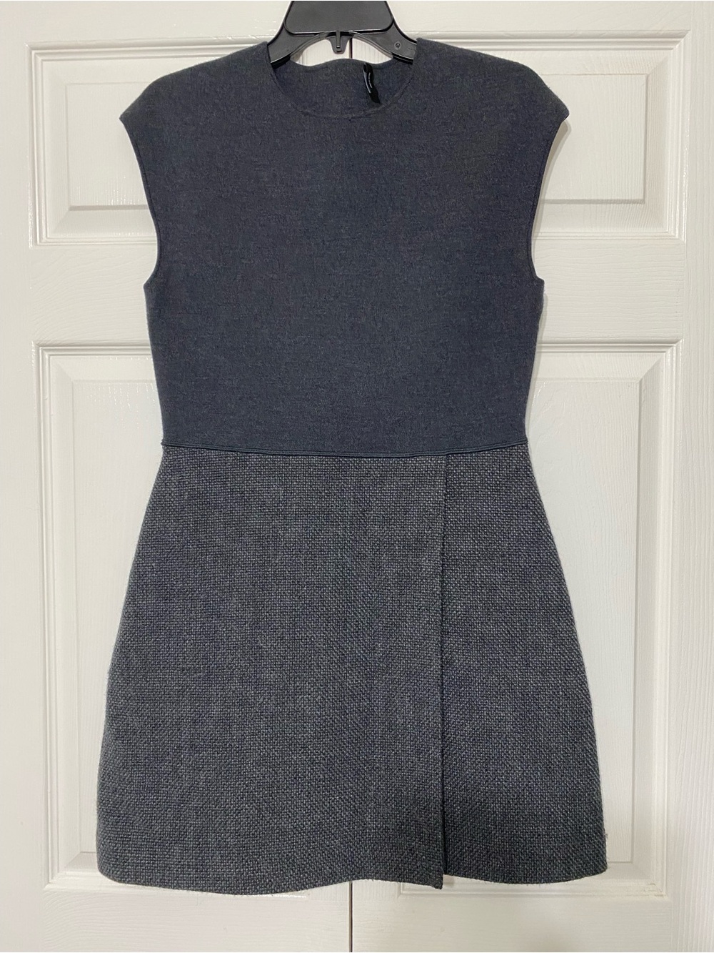Theory Tweed Wrap mini dress charcoal size M